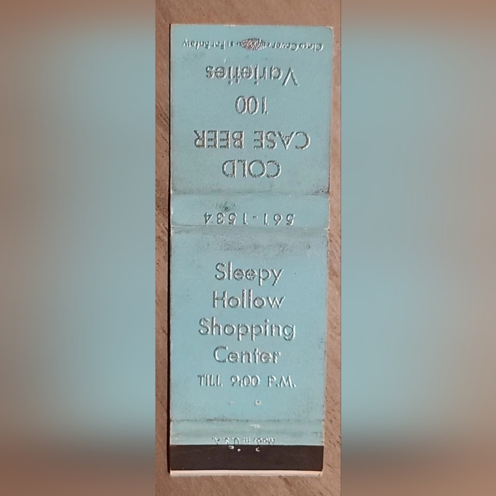 Sleepy Hollow Shopping Center Matchbook Cover *Read DETAILS